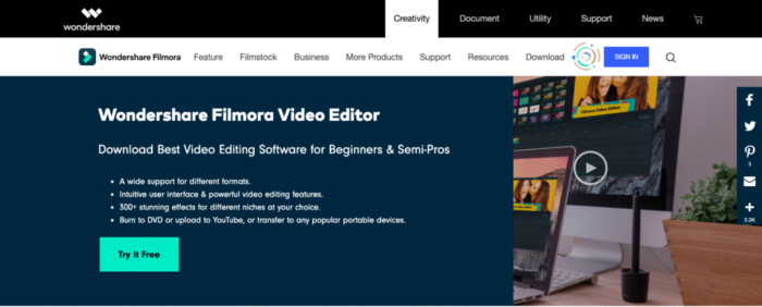 Filmora Video Editing Software